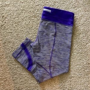 Purple Lululemon Cropped Leggings